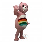 Pink Bear Mascot Costume