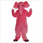 Pink Elephant Cartoon Mascot Costume