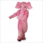 Pink Elephant Cartoon Mascot Costume