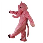 Pink Elephant Cartoon Mascot Costume