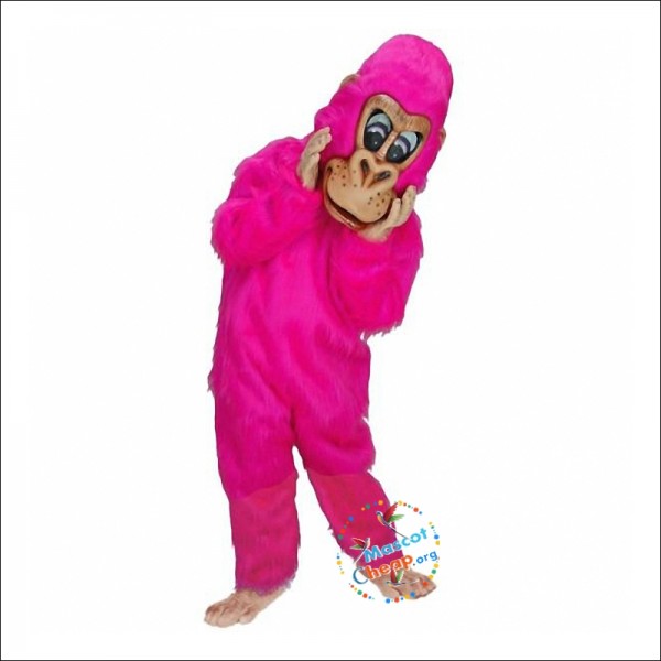 Pink Gorilla Mascot Costume