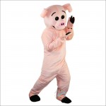 Pink Pig Mascot Costume