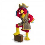 Pirate Parrot Mascot Costume