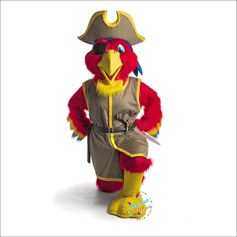 Pirate Parrot Mascot Costume Outstanding Quality