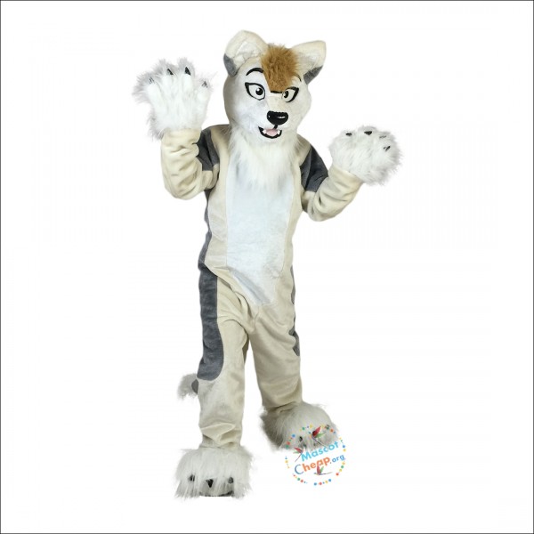 Plush Handsome Dog Mascot Costume