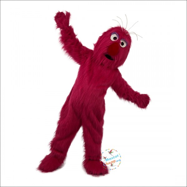 Plush Red Monster Mascot Costume