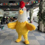 Plush Yellow Cock Inflatable Mascot Costume