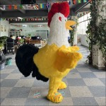 Plush Yellow Cock Inflatable Mascot Costume