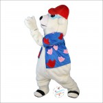 Polar Bear Cartoon Mascot Costume