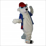 Polar Bear Cartoon Mascot Costume