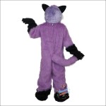 Purple Woolly Wolf Wolves Plush Wolf Cartoon Mascot Costume