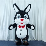 Rabbit Black Bunny Inflatable Mascot Costume