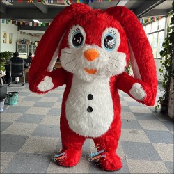 Rabbit Red Bunny Inflatable Mascot Costume