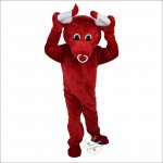 Red Cow Bull Bison Cartoon Mascot Costume