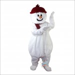 Red Hat Snowman Mascot Costume