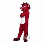 Red lion Cartoon Mascot Costume