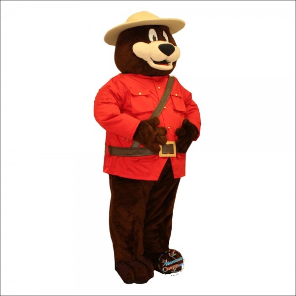 Safety Bear Mascot Costume