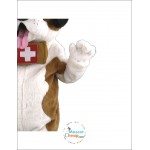 Saint Bernard Dog Mascot Costume head and barrel