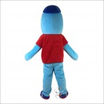 Sport Blue Dolphin Cartoon Mascot Costume