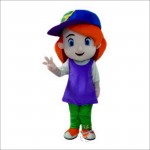 Sport Girl Cartoon Mascot Costume