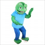 Sport Green Frog Cartoon Mascot Costume