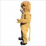 Strong Muscular Lion Mascot Costume