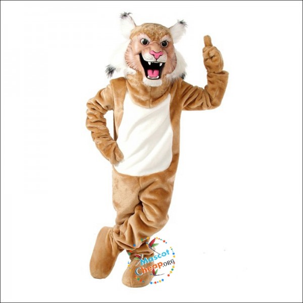 Tan Wildcat Mascot Costume