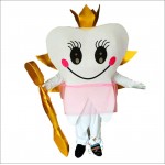 Teeth and Toothbrushes Cartoon Mascot Costume