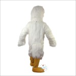 White Long-Haired Chicken, Bird Cartoon Mascot Costume