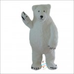 White Polar Bear Cartoon Mascot Costume