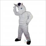 White Unicorn Horse Cartoon Mascot Costume