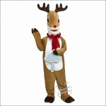 Yellow Brown Elk Deer Cartoon Mascot Costume