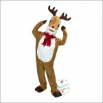 Yellow Brown Elk Deer Cartoon Mascot Costume