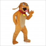 Yellow Dog Cartoon Mascot Costume