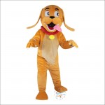 Yellow Dog Cartoon Mascot Costume