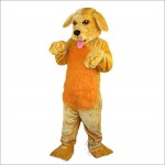 Yellow Dog Cartoon Mascot Costume