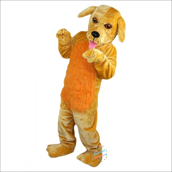 Yellow Dog Cartoon Mascot Costume