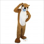 Yellow Gopher Mole Cartoon Mascot Costume