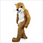 Yellow Gopher Mole Cartoon Mascot Costume