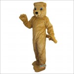 Yellow Groundhog Gophers Cartoon Mascot Costume