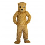 Yellow Groundhog Gophers Cartoon Mascot Costume