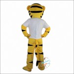 Yellow Sport Tiger Mascot Costume