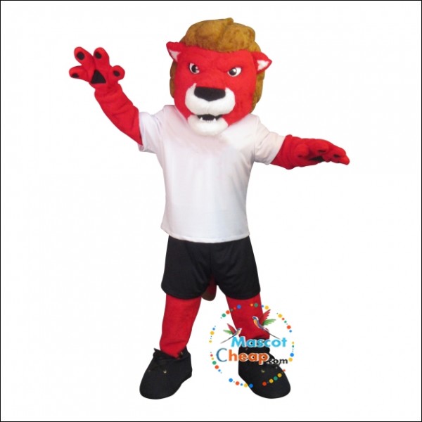 Red Lion Mascot Costume