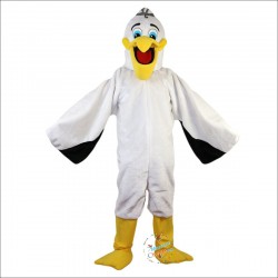 white Pelican Toucan Mascot Costume